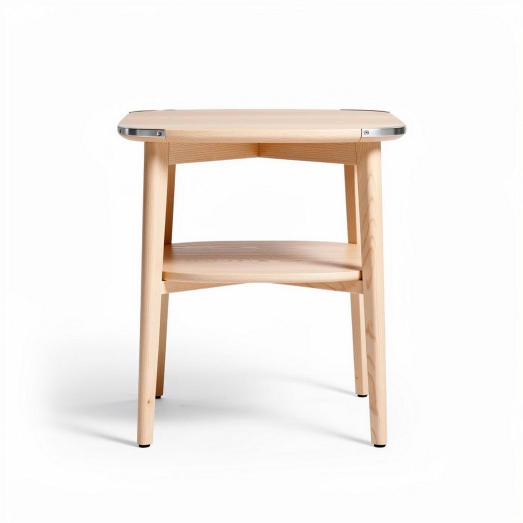 Wooden Side Table with Lower Shelf for Living Room Use – 60 x 40 x 50cm