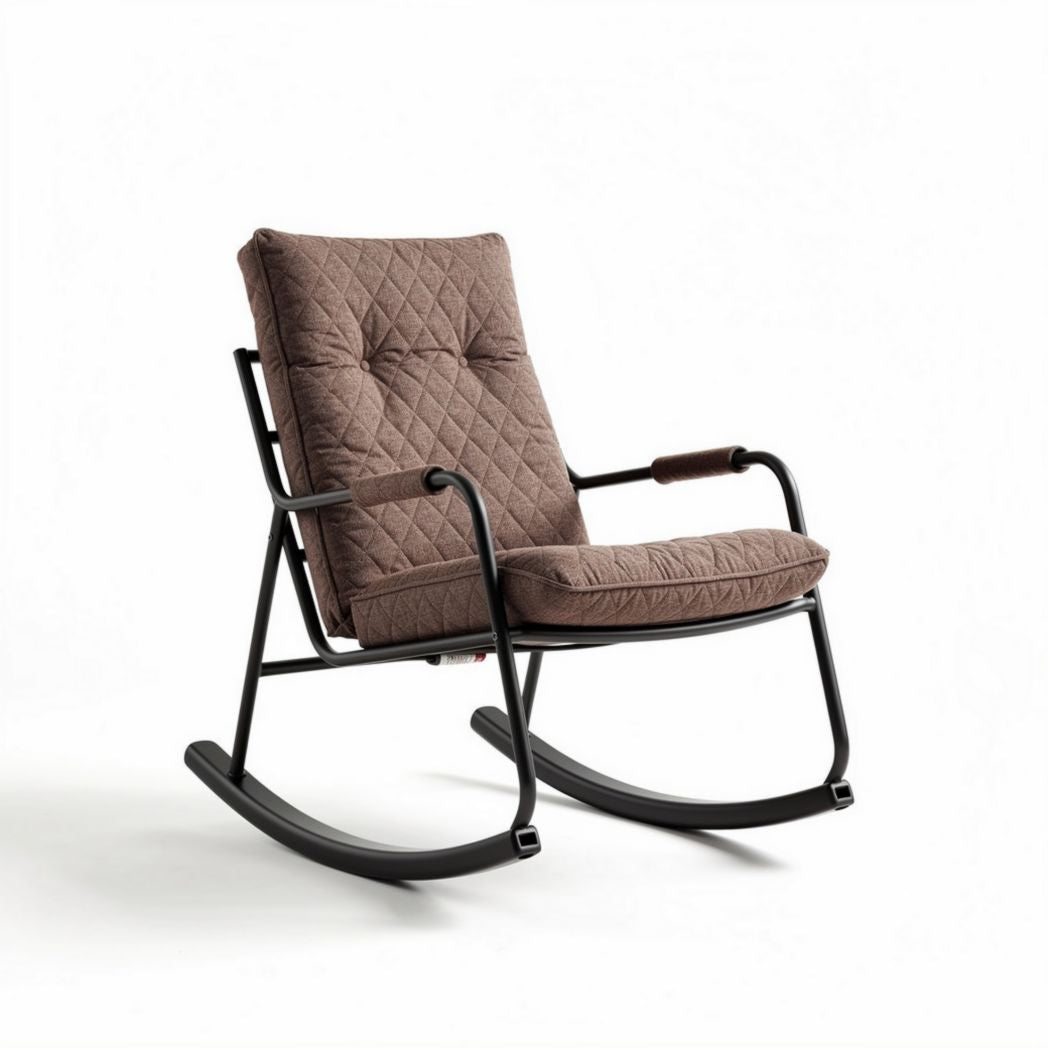 Wooden Rocking Chair for Relaxation – Upholstered Seating – 80 x 70 x 90cm
