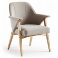 Upholstered Accent Chair for Living Room Use, Made of Fabric and Wood, 60 x 70 x 80cm