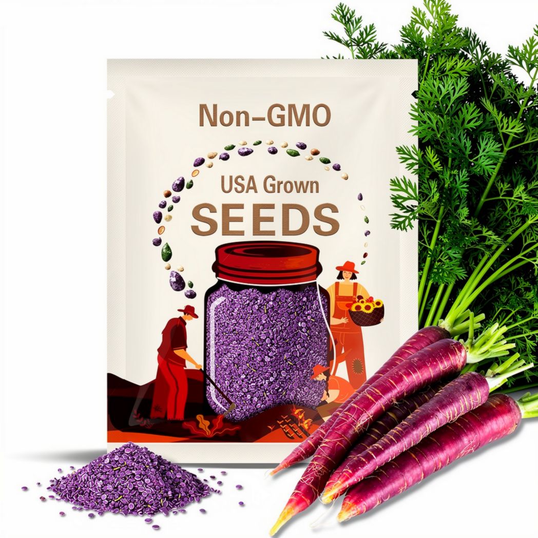 Cosmic Purple Carrot Seeds Non-GMO, Tracking Included, Heirloom Vegetable Seeds, Gardening Gift, Urban Gardening