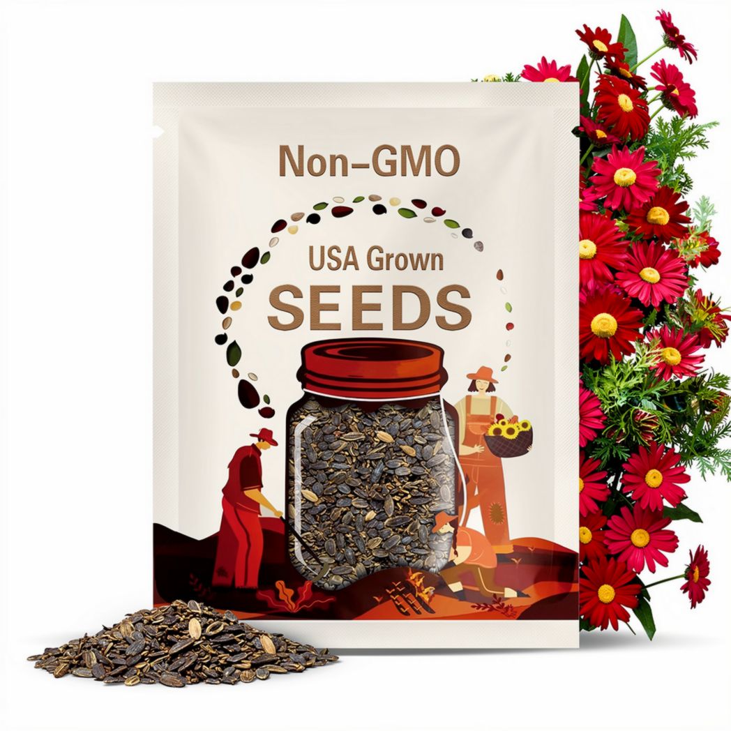 50s|Robinson's Red Chrysanthemum Seeds-Perennial -Authentic Seeds-Flowers -Organic. Non GMO-Mix Seeds for Plant-.#N010