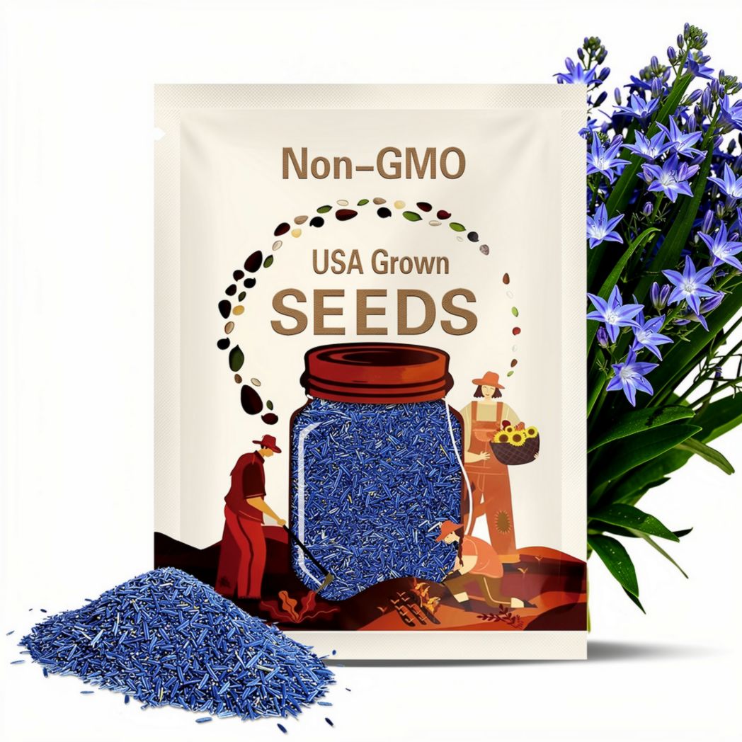Blue Star Morning Glory Seeds 30+ Ipomea Tricolor Flower USA ANNUAL
