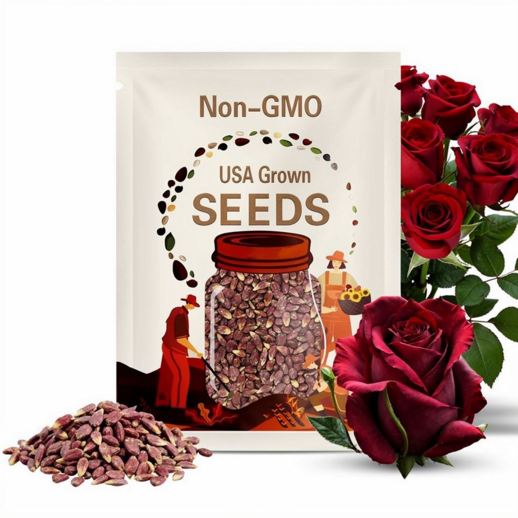 Wine-Red Rose Seeds: Eternal Embrace, Symbol of Love (10 Seeds)