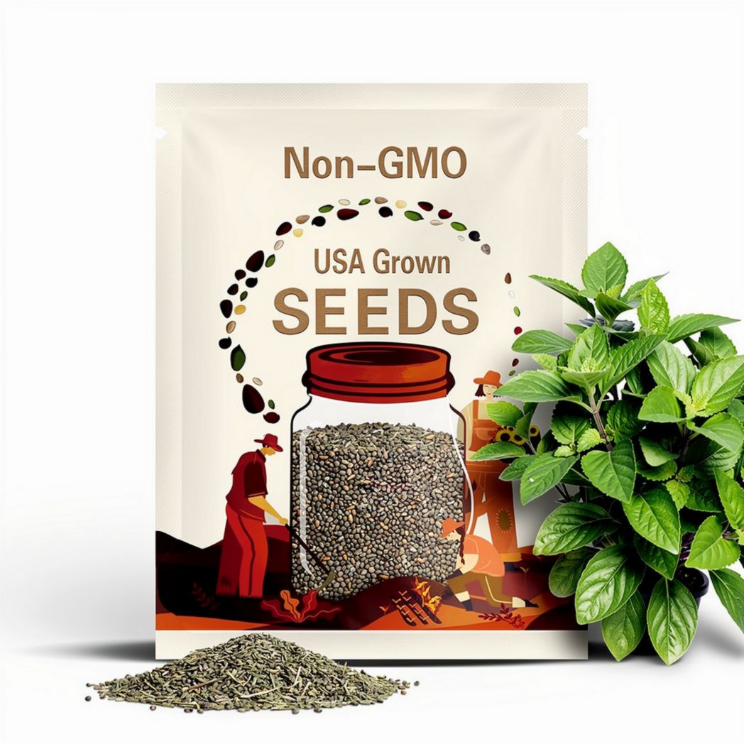 Holy Basil Green Leaf, Green Thai Basil, Tulsi Basil SEEDS | NON-GMO, Organic | Treevales