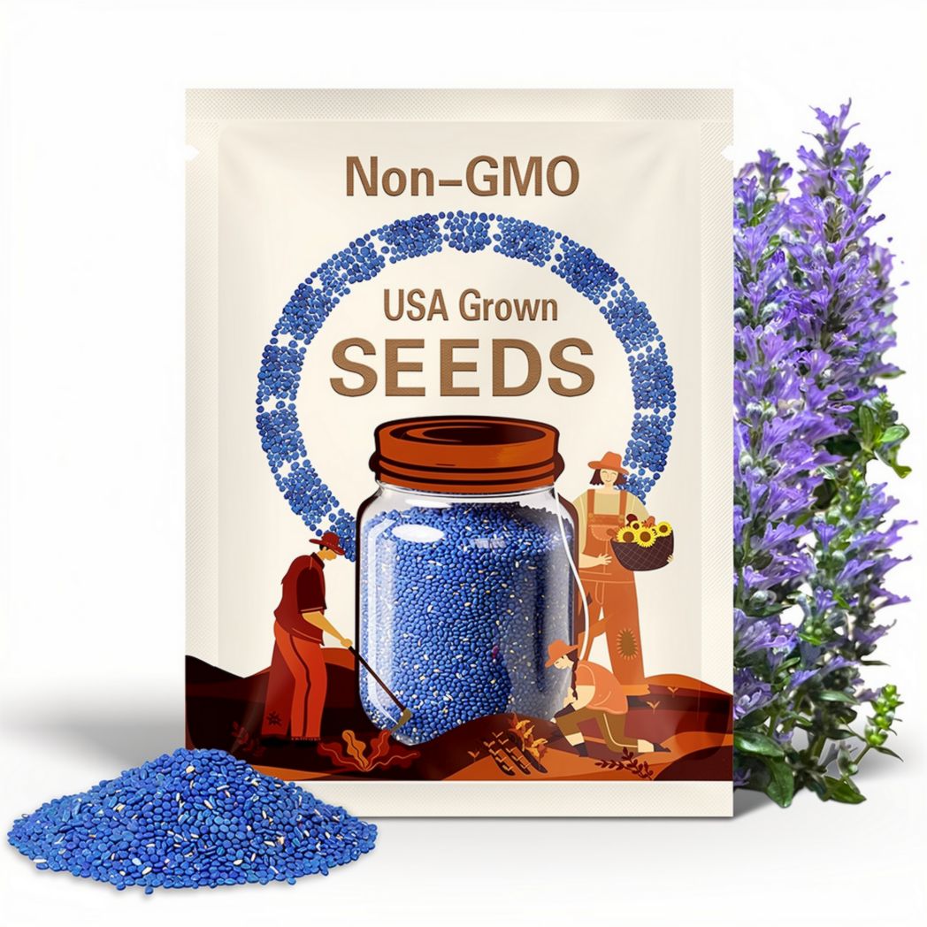 2000+ Blue Flax Seeds | Perennial Flower Gardening, Wildflower Pollinator Plant Seeds for Butterflies and Bees, Linum perenne, Linseed