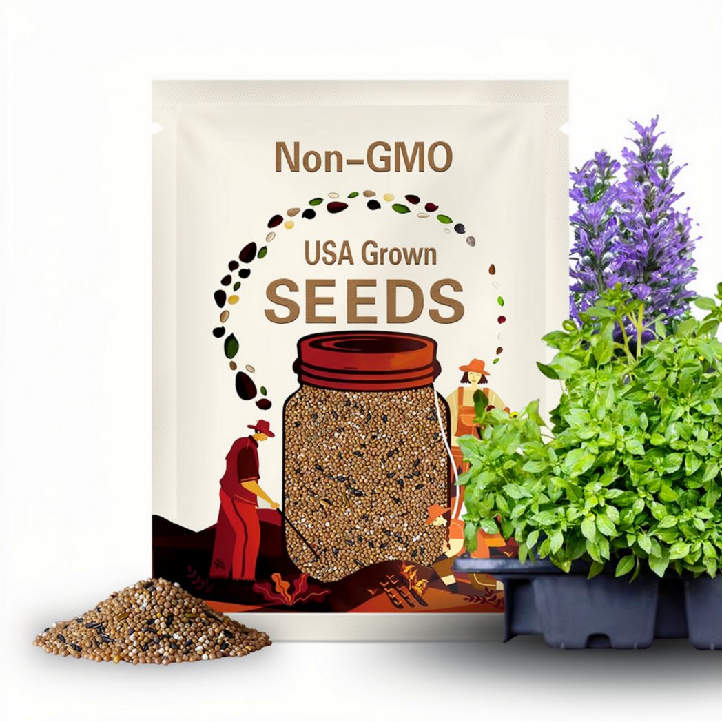 100 Count Spicy Globe Basil Herb Seeds - NON-GMO - Free Shipping