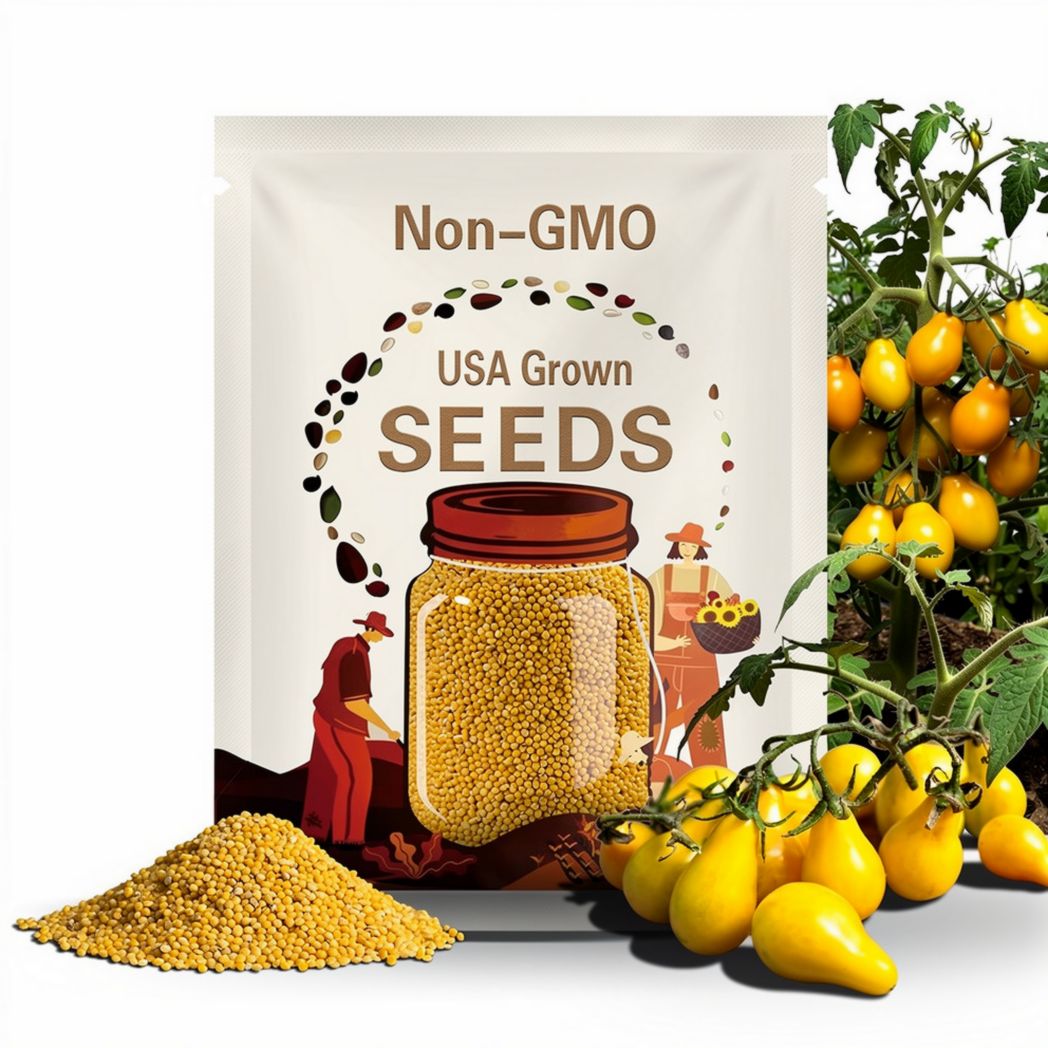 Yellow Pear Cherry Tomato Heirloom Seeds - Pear Tomato, Indeterminate, Open Pollinated, Non-Gmo