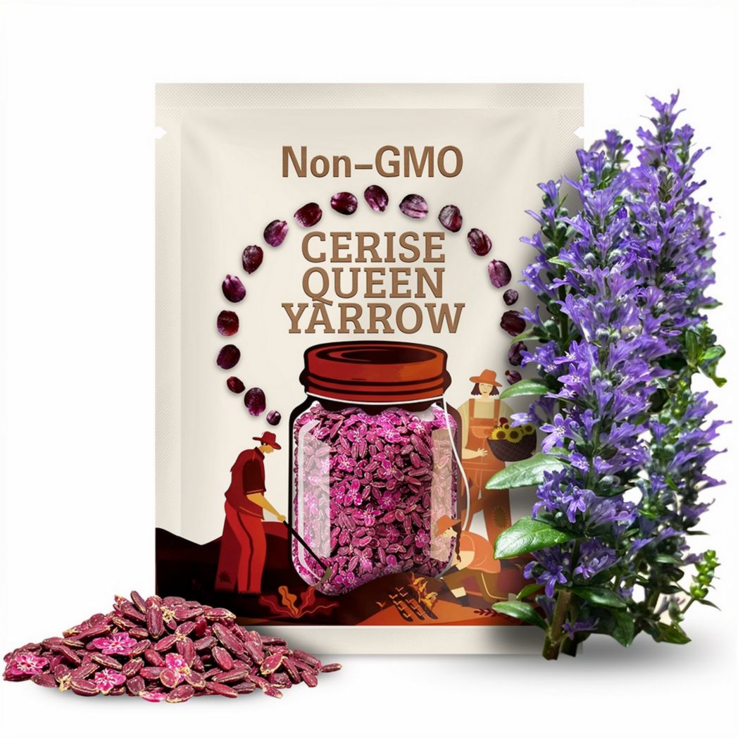 Cerise Queen Yarrow Seeds | Achillea Millefolium | Non-GMO | Flower Seeds | Seed Store | 1268