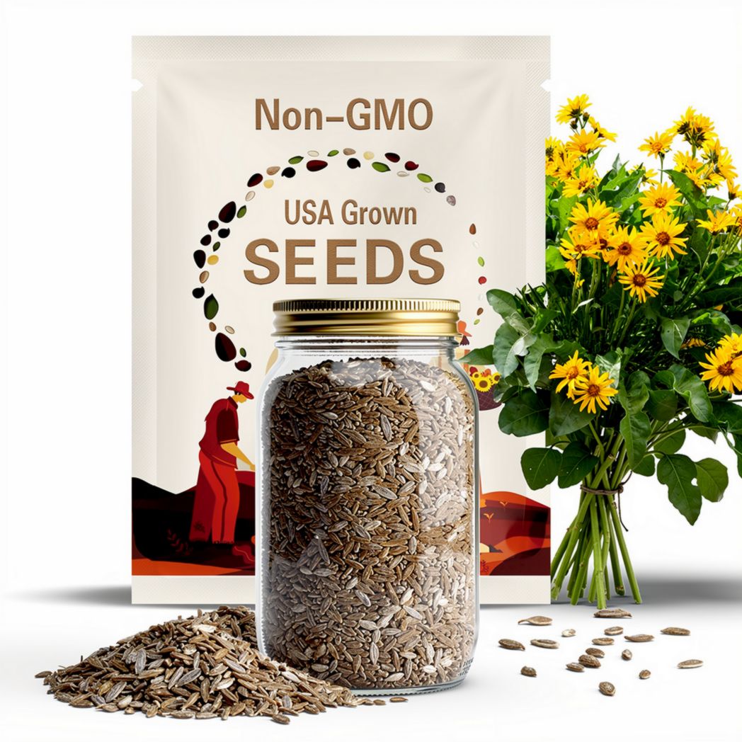 200+ Arrowleaf Balsamroot Seeds | Native Wildflowers for Pollinator Butterflies & Bees, Flower Gardening Plant Seed, Balsamorhiza sagittata