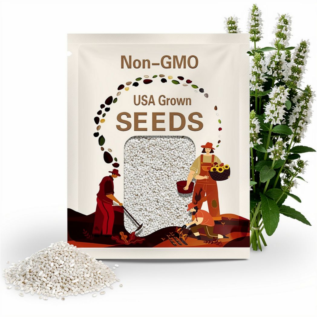 Common White Catmint Seeds | Nepeta Cataria | Non-GMO | Flower Seeds | Seed Store | 1274