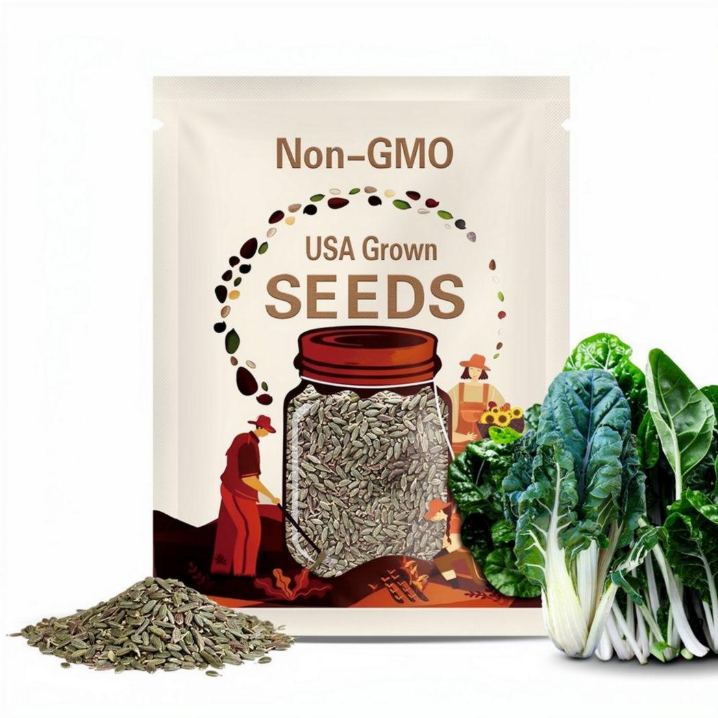 Swiss Chard Large White Ribbed Seeds 50 Ct Heirloom NON-GMO USA