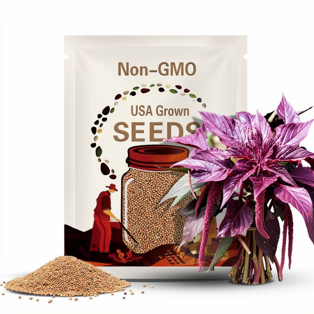 5000+ Amaranth Seeds 'Red Garnet' | Non-GMO, Heirloom, Flower / Grain Seeds Packet for Planting Survival Gardens & Homesteading, Amaranthus
